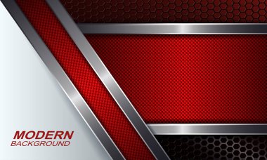 Metalik gölgeli parlak kenarlı, dokulu kırmızı çerçeveli bir ağ örgüsü.