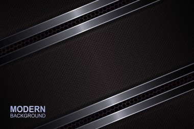 Metalik renkli hafif eğimli çizgili siyah doku tasarımı.