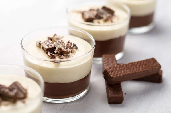 Käsekuchenschokoladenmousse — Stockfoto