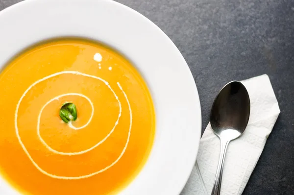 Sopa de abóbora colorida . — Fotografia de Stock