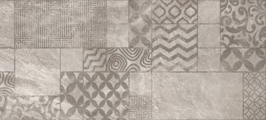 Beton desenli retro döşeme deseni