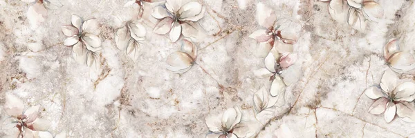 mermer taştan arkaplanı olan çiçekler