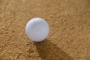 kum üzerinde golf topu