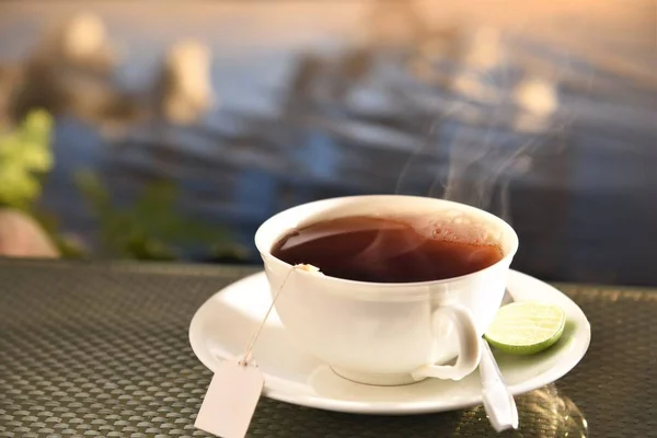 Hot tea cup — Stock Photo, Image