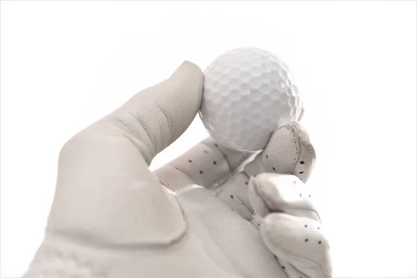 Golf Ball Hand Isolate — Stock Photo, Image