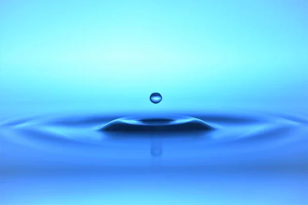 Kropla Wody Stanie Jasny Niebieski — Zdjęcie stockowe