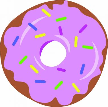 Pembe jöleli donut.