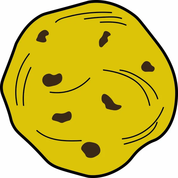 Cookie dengan chocolate chips - Stok Vektor