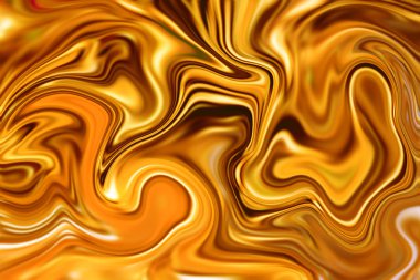 Sıvı altın yüzey sanat turuncu boya ile.