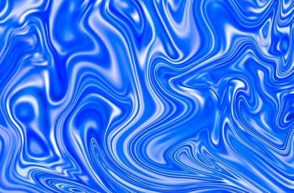 Fond abstrait en marbre. Illustration numérique de surface liquide de maille. Texture agate ou crémeuse avec gouttes de peinture bleue . — Photo