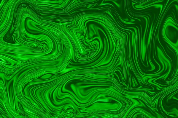 Illustrazione digitale della superficie liquida della maglia verde. Struttura in pietra di malachite con gocce di vernice verde — Foto Stock