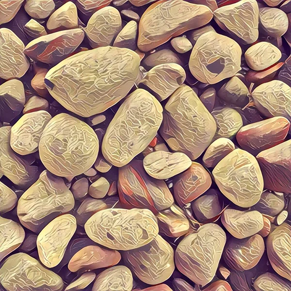 Steinhintergrund mit runden bunten Kieselsteinen vom Meeresstrand. — Stockfoto