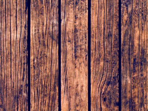 Dark wood texture with vertical lines. Warm brown wooden background for natural banner. — Stock Photo, Image