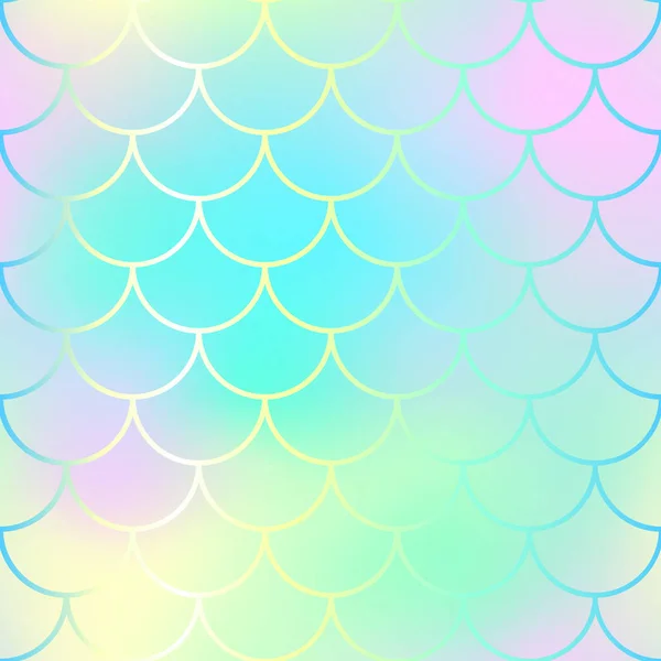 Fondo de patrón de escala de peces. Textura vectorial de malla degradada. Color caramelo sirena patrón sin costura . — Vector de stock