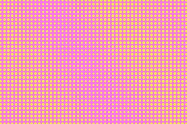 Pembe sarı noktalı yarım ton vektör arka plan. Çapraz çizgili noktalı resim afiş şablon