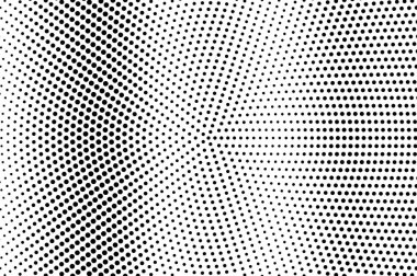 Yarım ton vektör arka plan siyah ve beyaz noktalı. Sık noktalı resim deseni. Siyah nokta şeffaf kaplama üzerinde. Tek renkli resimde noktalı. Dikey Noktalı Gradyan. Pop art doku noktalı