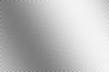 Yarım ton vektör arka plan siyah ve beyaz noktalı. Çapraz ışık Noktalı Gradyan. Tek renkli arka plan. Saydam arka plan üzerinde siyah mürekkep noktaları. Delikli şablonu. Pop art retro tasarımı