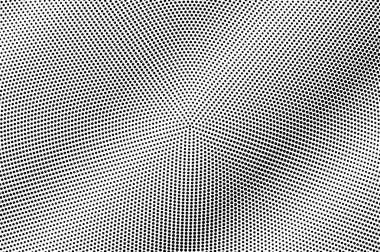 Siyah ve beyaz noktalı yarım ton. Yarım ton vektör arka plan. Çapraz ışık Noktalı Gradyan. Soyut tek renkli şablonu. Saydam arka plan üzerinde siyah mürekkep noktaları. Pop art dotwork. Retro tasarımı etkisi