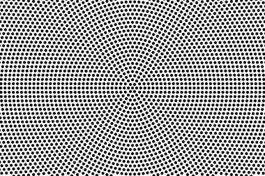 Yarım ton vektör arka plan siyah ve beyaz noktalı. Sık Radyal noktalı kaplaması. Tek renkli arka plan. Saydam arka plan üzerinde siyah mürekkep dotwork. Delikli şablonu. Pop art retro tasarımı