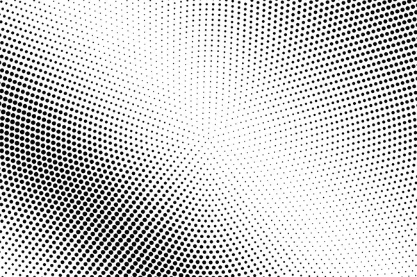 Black White Dotted Halftone Vector Background Light Diagonal Dotted Gradient — Stock Vector