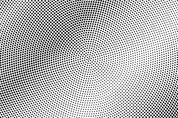 Schwarz Weiß Gepunkteter Halbtonvektorhintergrund Grobe Textur Punktierter Verlauf Abstrakter Monochromer — Stockvektor