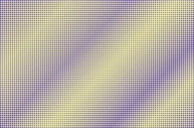 Mavi sarı noktalı yarım ton. Düzenli düzgün noktalı degrade. Yarım ton vektör arka plan.