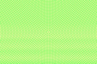 Yeşil Sarı noktalı yarım ton. Radyal kaba Noktalı Gradyan. Yarım ton vektör arka plan.