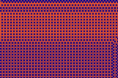 Mavi Turuncu noktalı yarım ton. Düzenli Noktalı Gradyan. Yarım ton vektör arka plan.