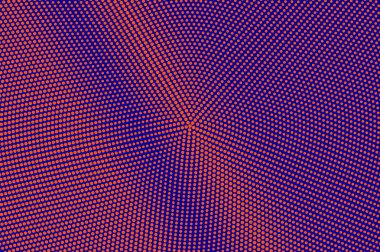 Mavi Turuncu noktalı yarım ton. Çapraz yuvarlak Noktalı Gradyan. Yarım ton vektör arka plan.