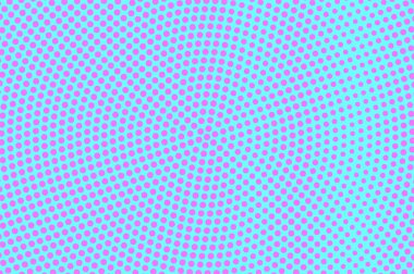 Mavi pembe noktalı yarım ton. Radyal seyrek Noktalı Gradyan. Yarım ton vektör arka plan.