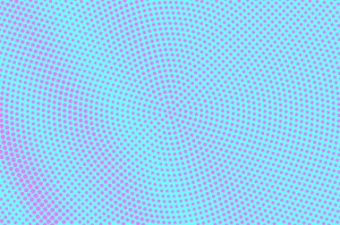 Mavi pembe noktalı yarım ton. Noktalı Gradyan merkezli. Yarım ton vektör arka plan.