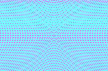 Mavi pembe noktalı yarım ton. Soluk Radyal Noktalı Gradyan. Yarım ton vektör arka plan.