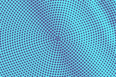Mavi mor noktalı yarım ton. Büyük boyutlu çapraz gradyan noktalı. Yarım ton vektör arka plan.