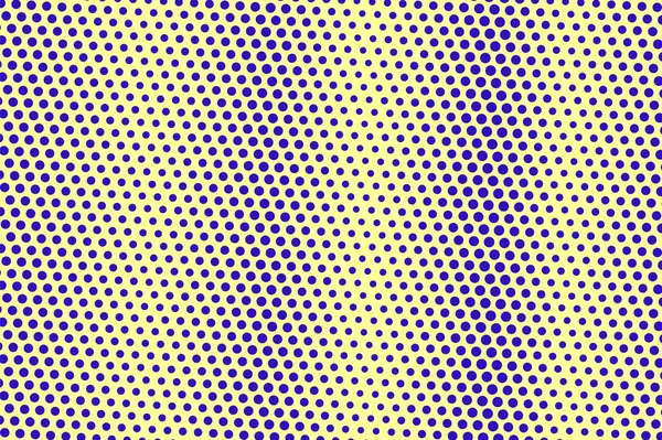 Niebieski żółty kropkowane półtonów. Regularne rozrzedzony kropkowane gradientu. Tło wektor pół tonu — Wektor stockowy