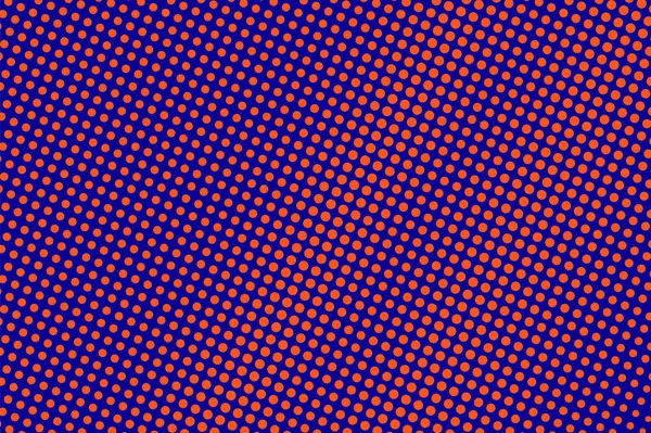 Blau orange gepunkteter Halbton. diagonal punktiertes Gefälle. Halbtonvektorhintergrund. — Stockvektor