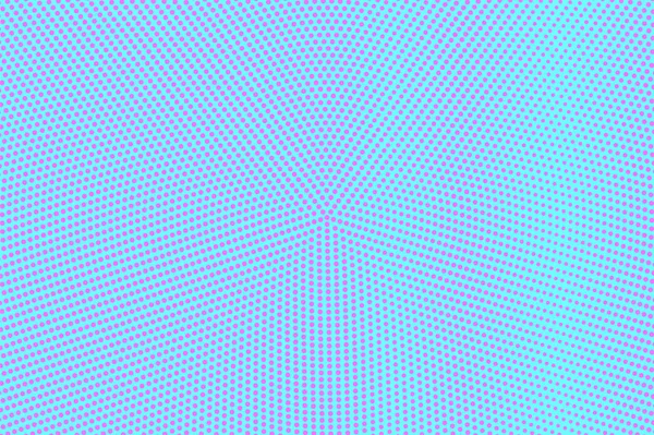 Blau rosa gepunkteter Halbton. radial verblasster punktierter Gradient. Halbtonvektorhintergrund. — Stockvektor