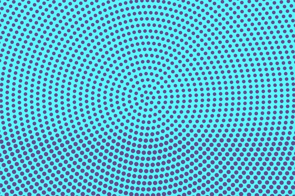 Niebieski fioletowy kropkowane półtonów. Kropkowane gradient promieniowy koło. Tło wektor pół tonu. — Wektor stockowy