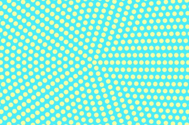 Turkuaz sarı noktalı yarım ton. Yuvarlak noktalı deseni büyük boy.