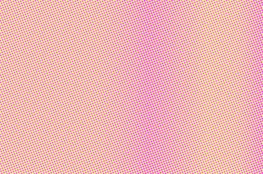 Sarı pembe noktalı yarım ton. Düzgün sık noktalı degrade. Yarım ton vektör arka plan.