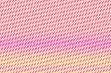 Sarı pembe noktalı yarım ton. Yatay sık Noktalı Gradyan.