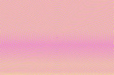 Sarı pembe noktalı yarım ton. Düzgün ince noktalı degrade. Yarım ton vektör arka plan.