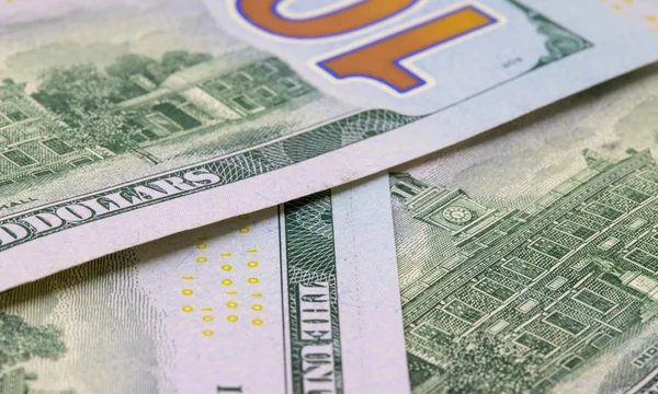 Hundred dollar background. Cash money closeup photo. Currency background