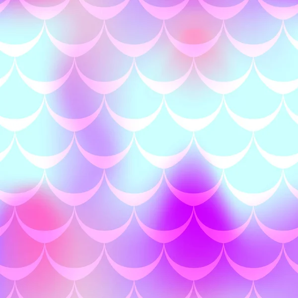 Cyan pink mermaid skin vector seamless pattern. Cosmic iridescent background. — Stock Vector