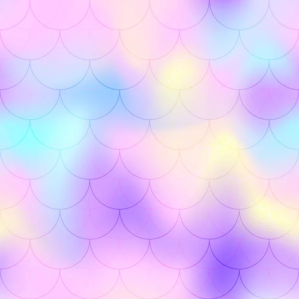Rosa violette Meerjungfrau Skala Vektor Hintergrund. Süßigkeiten Farbe irisierenden Hintergrund. Fischschuppenmuster. — Stockvektor