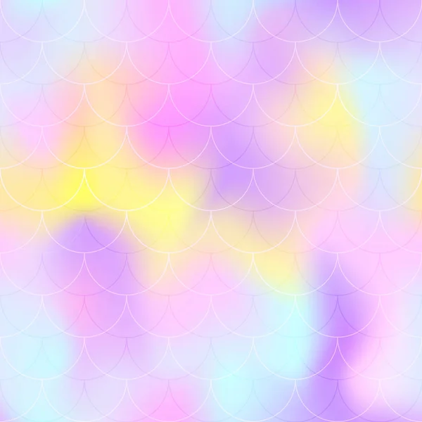 ピンク ブルー マーメイド スケール ベクトルの背景。パールの虹色の背景。魚スケール パターン. — ストックベクタ