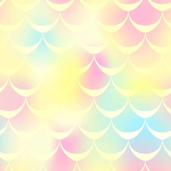 Yellow pink mermaid skin vector background. Warm gamma iridescent background. Fish scale pattern. — Stock Vector
