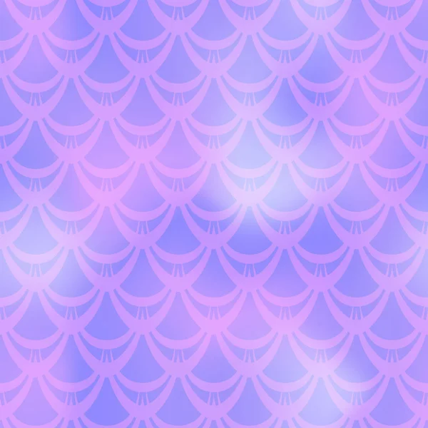 Violet roze zeemeermin schaal vector achtergrond. Pastel iriserende achtergrond. Vis schaal patroon. — Stockvector
