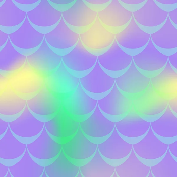 Violett gul grön mermaid vector bakgrund. Neon skimrande bakgrund. — Stock vektor