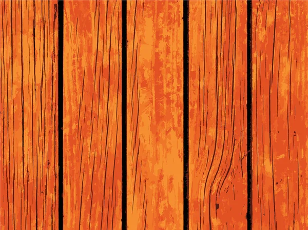 Textura vectorial de tablero de madera naranja. Madera en dificultades fondo trazado — Vector de stock