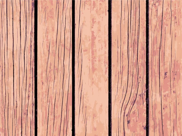 Vector texture of pale brown wooden board. Distressed timber traced background. — Stock Vector